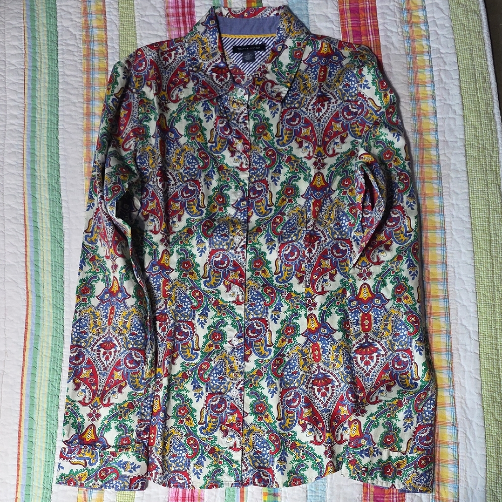 Paisley Button-Up Shirt - Multicolor